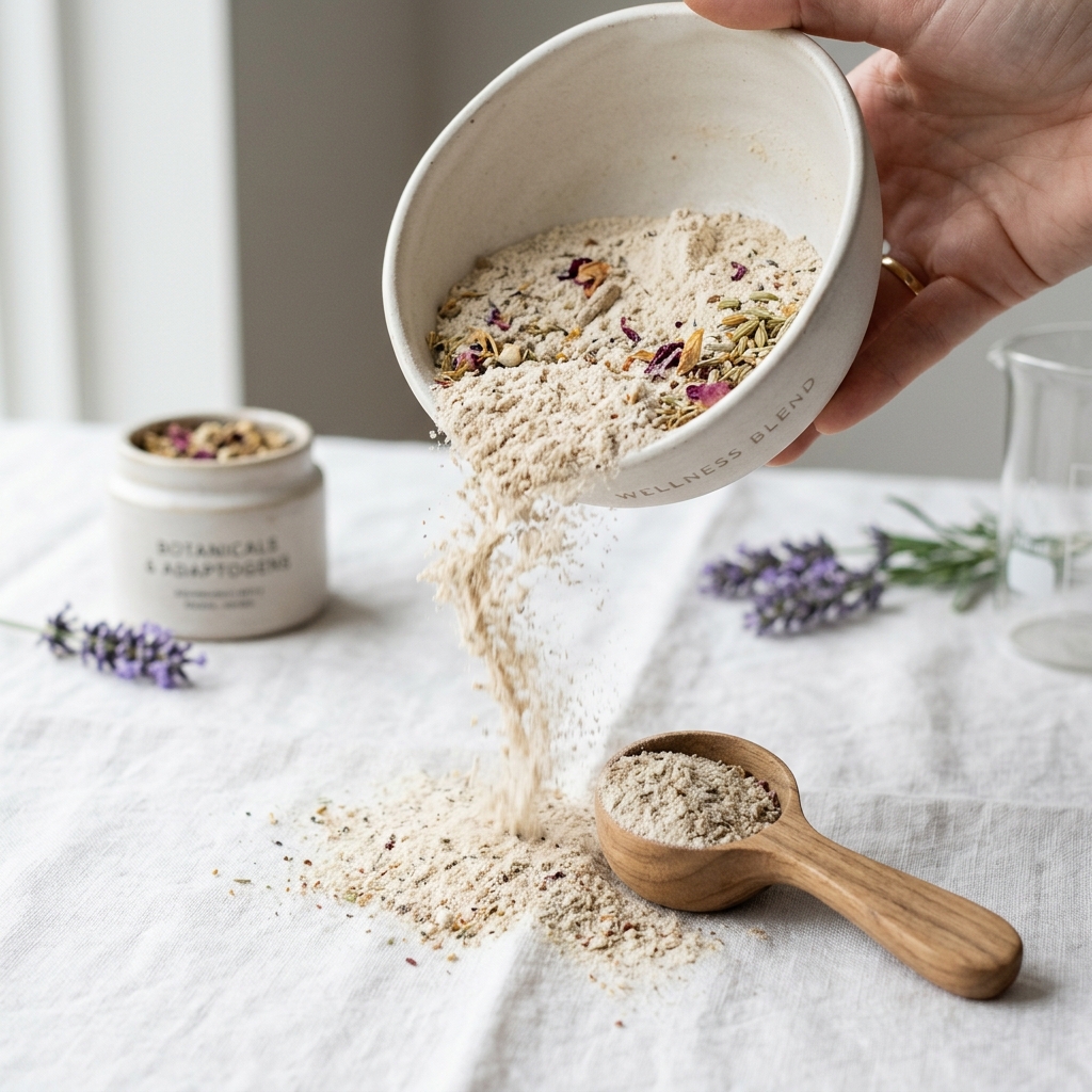 Instantized functional powder blends